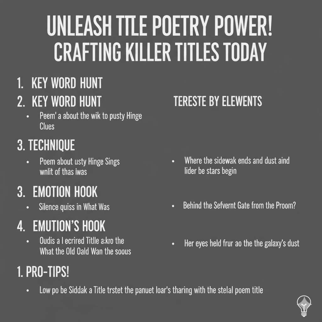 Titles of Famous Poems