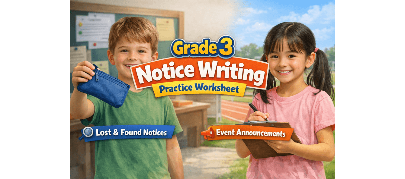 Grade 3 Notice Writing Practice Worksheet with Examples PDF.png