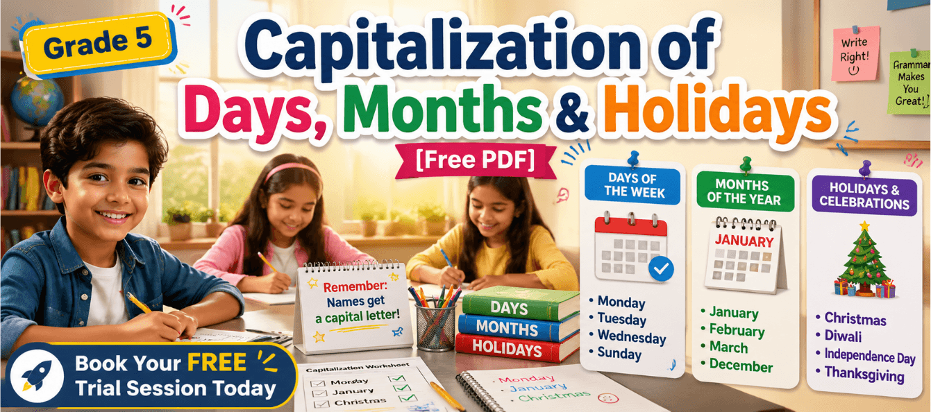 Grade 5 Capitalization of Days, Months & Holidays [Free PDF].png
