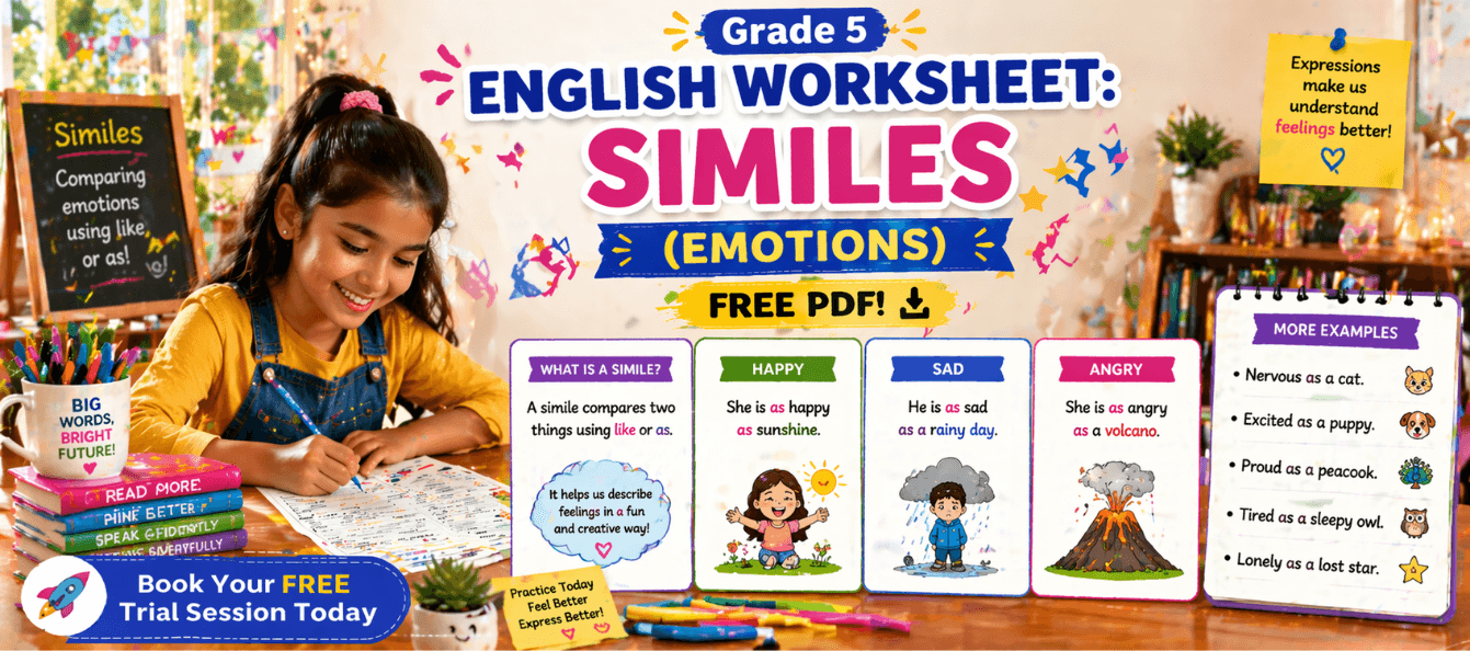 Grade 5 English Worksheet_ Similes (Emotions) [Free PDF].png