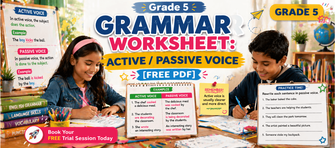 Grade 5 Grammar Worksheet_ Active_Passive Voice [Free PDF].png