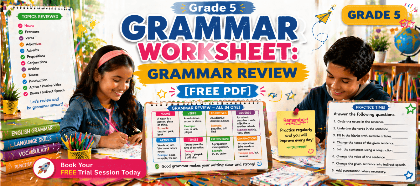 Grade 5 Grammar Worksheet_ Grammar Review [Free PDF].png