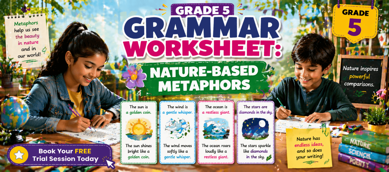 Grade 5 Grammar Worksheet_ Nature-Based Metaphors [Free PDF].png