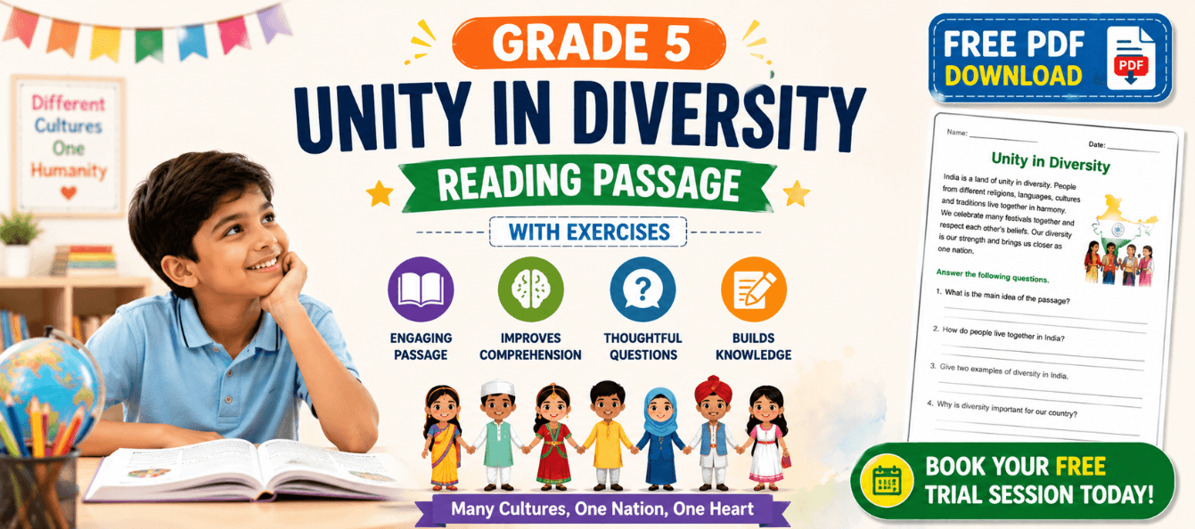 Grade 5 Unity in Diversity Reading Passage with Exercises [Free PDF].png