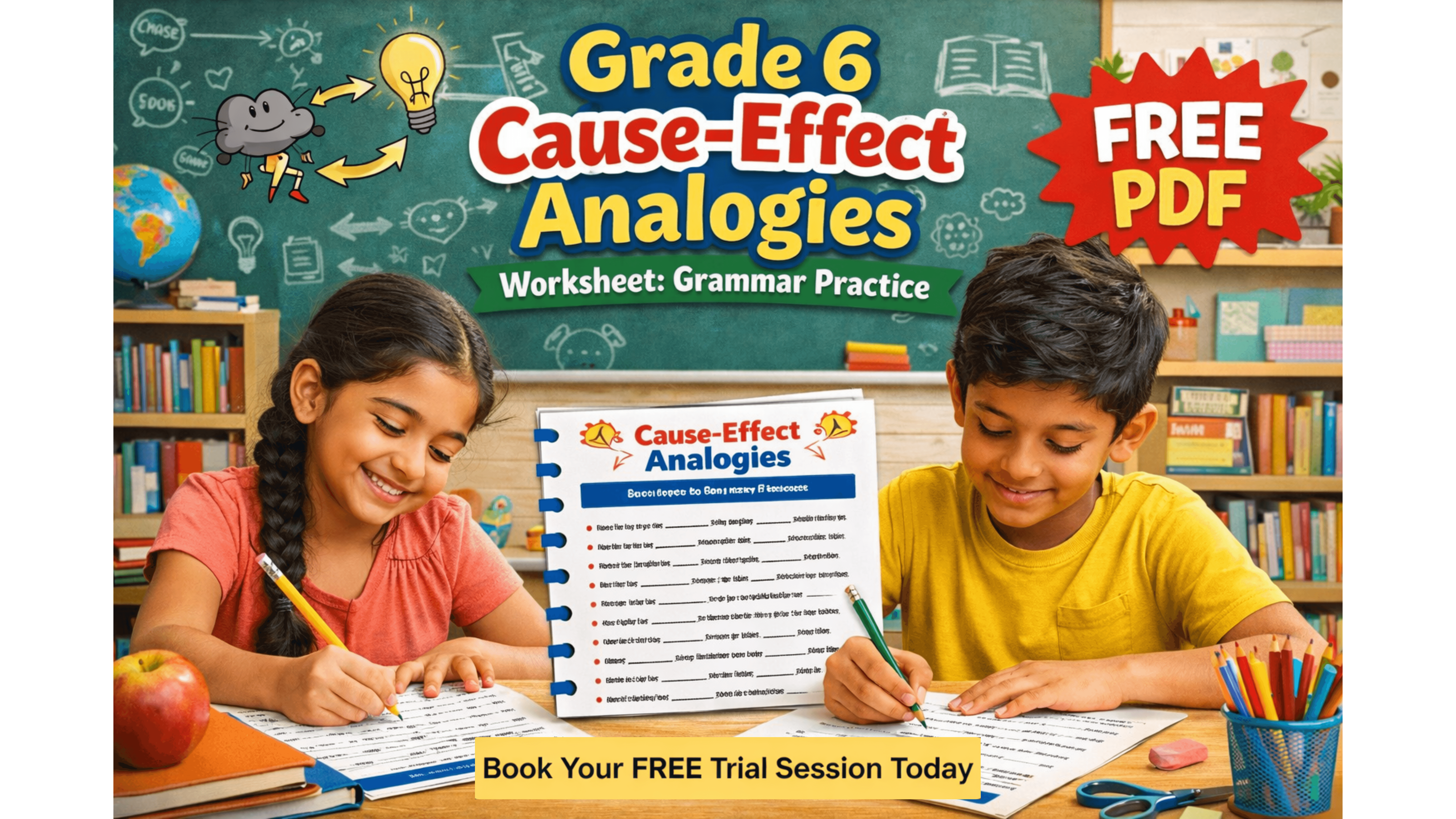 Grade 6 Cause-Effect Analogies Worksheet Grammar Practice [Free PDF] (1).png