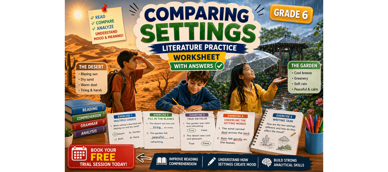 Grade 6 Comparing Settings Worksheet – Literature Practice [With Answers].png