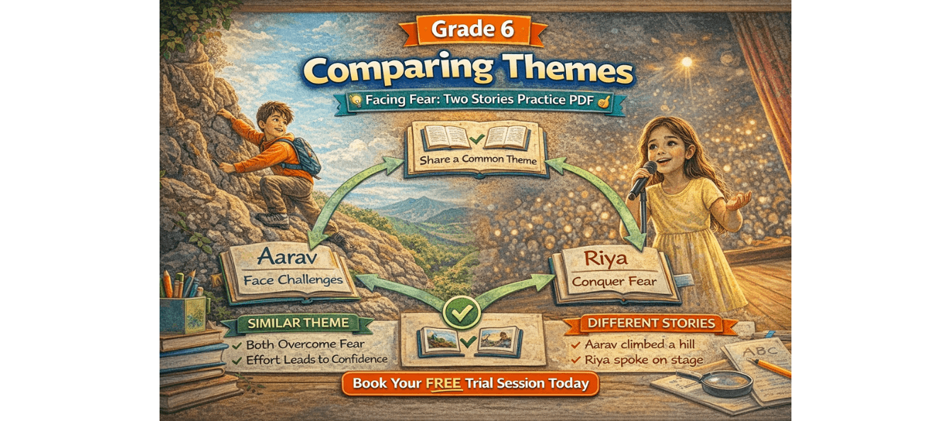 Grade 6 Comparing Themes Worksheet – Two Stories Practice [PDF].png
