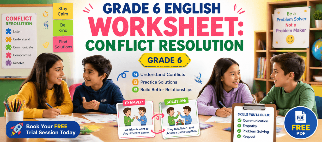 Grade 6 English Worksheet_ Conflict Resolution [Free PDF].png