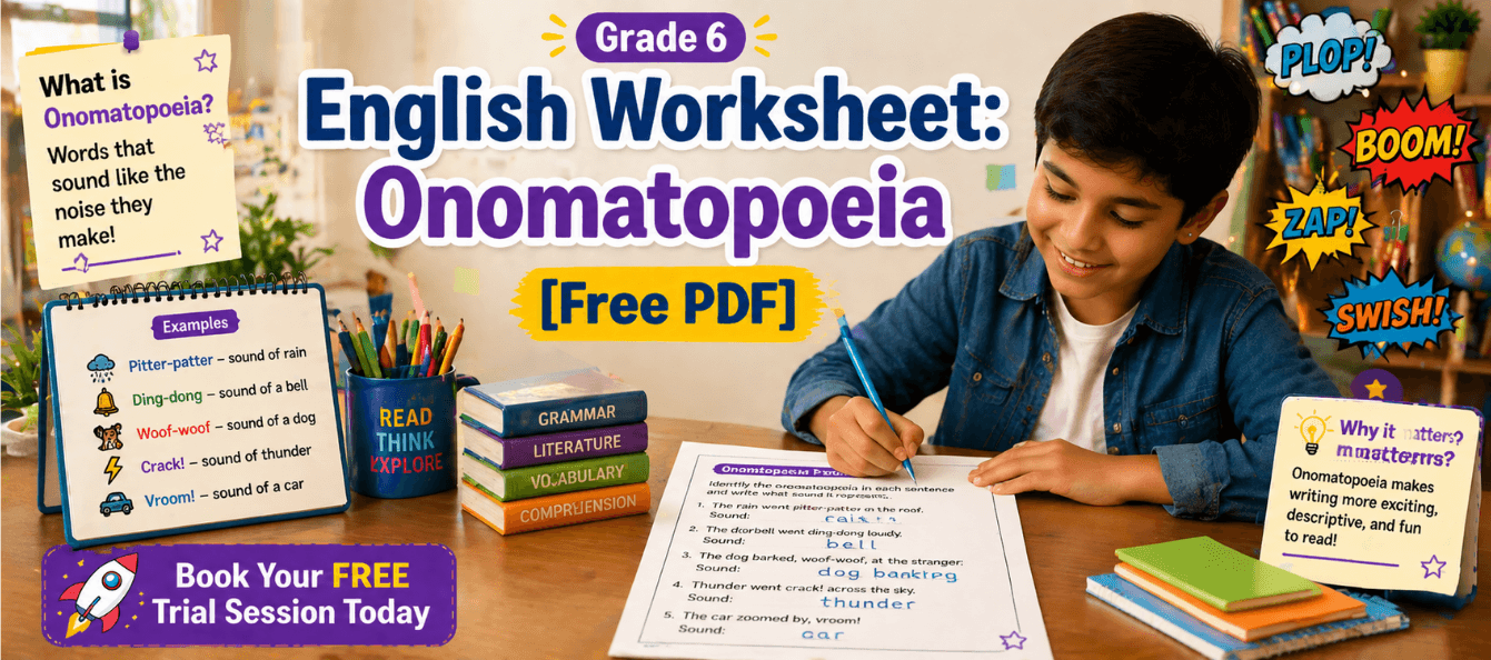 Grade 6 English Worksheet_ Onomatopoeia [Free PDF].png