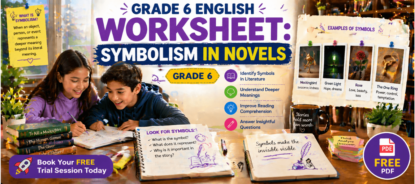 Grade 6 English Worksheet_ Symbolism in Novels [Free PDF].png