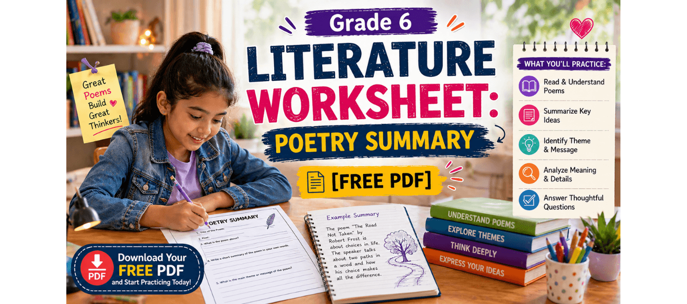 Grade 6 Literature Worksheet_ Poetry Summary [Free PDF].png