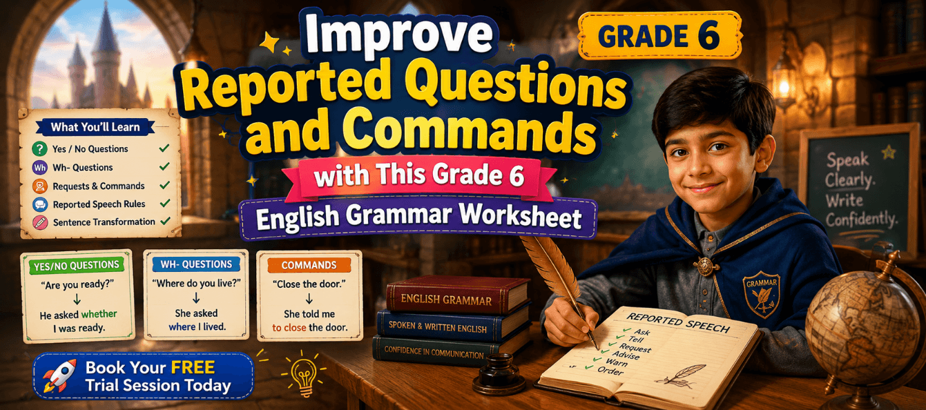 Grade 6 Reported Questions and Commands English Grammar Practice PDF.png