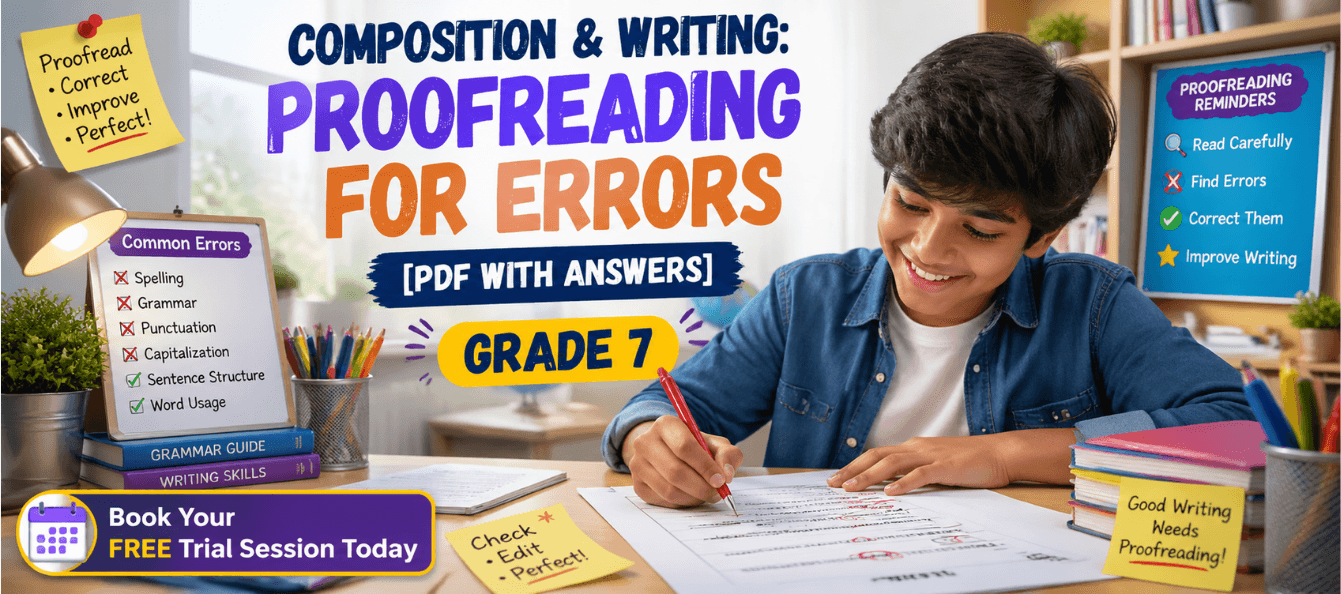 Grade 7 Composition & Writing Proofreading for Errors [PDF with Answers].png