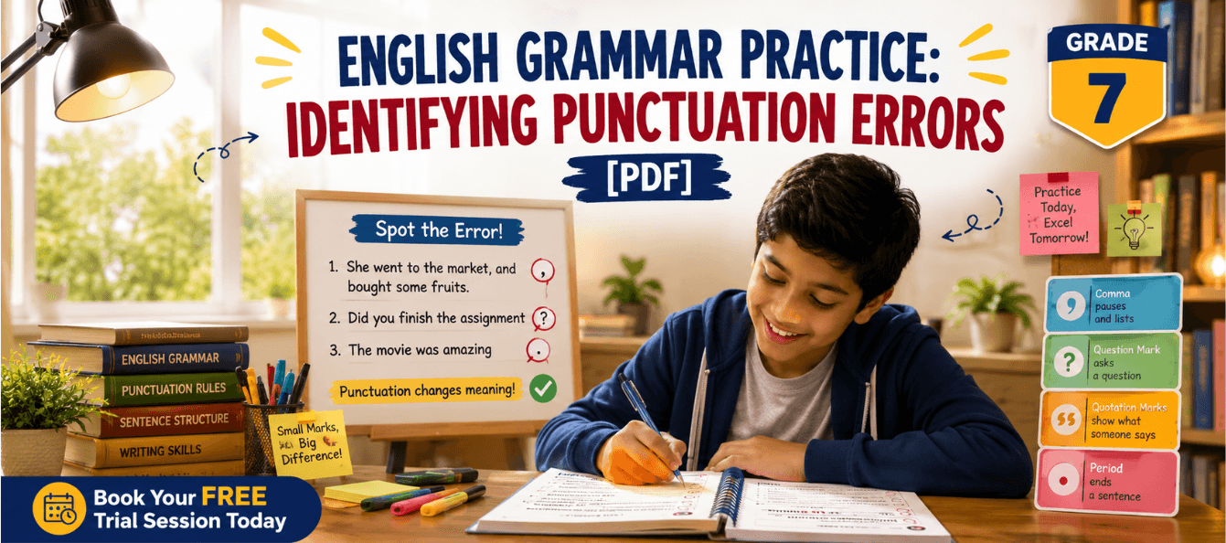 Grade 7 English Grammar Practice Identifying Punctuation Errors [PDF].png