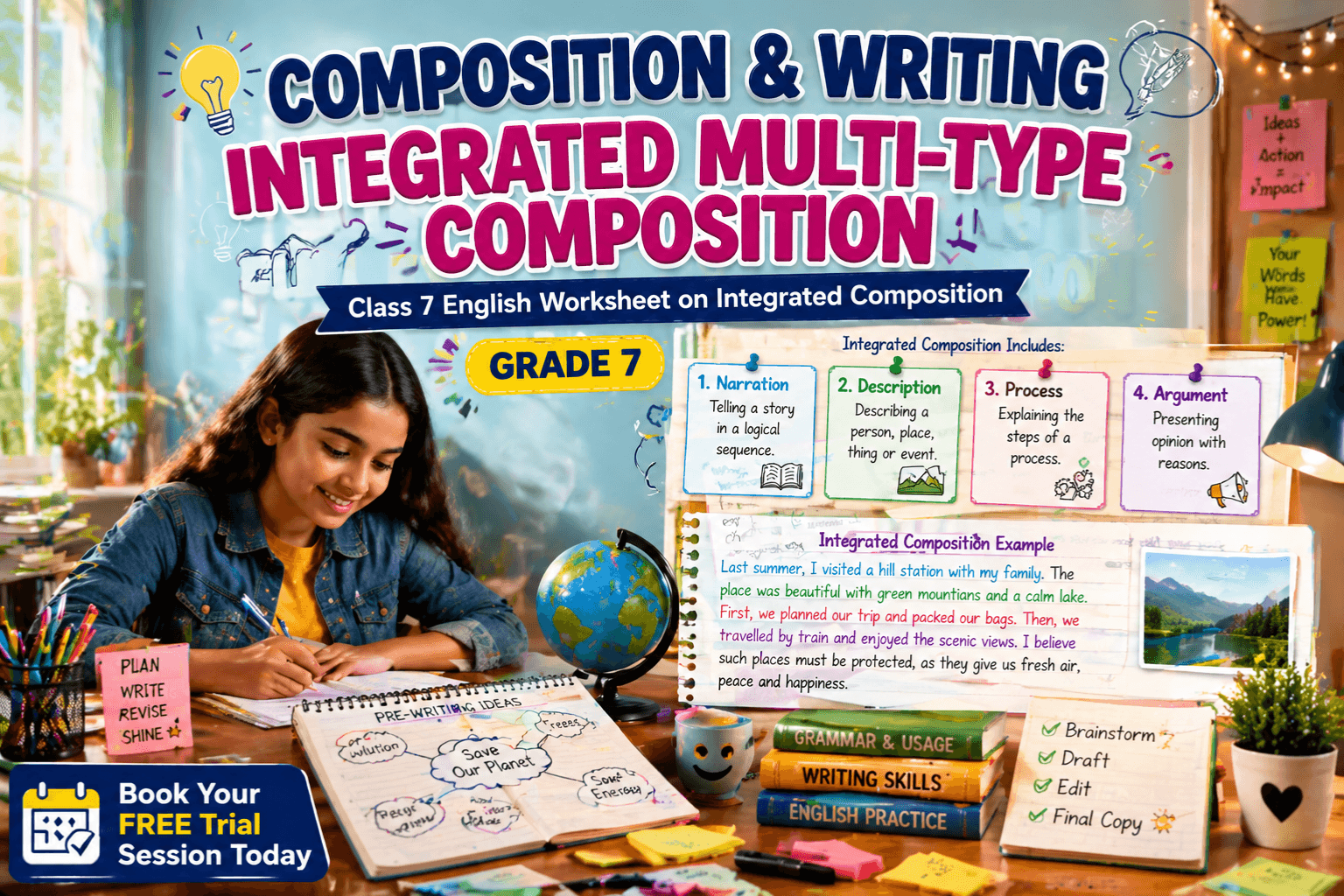 Grade 7 English Worksheet on Integrated Composition [Free PDF].png