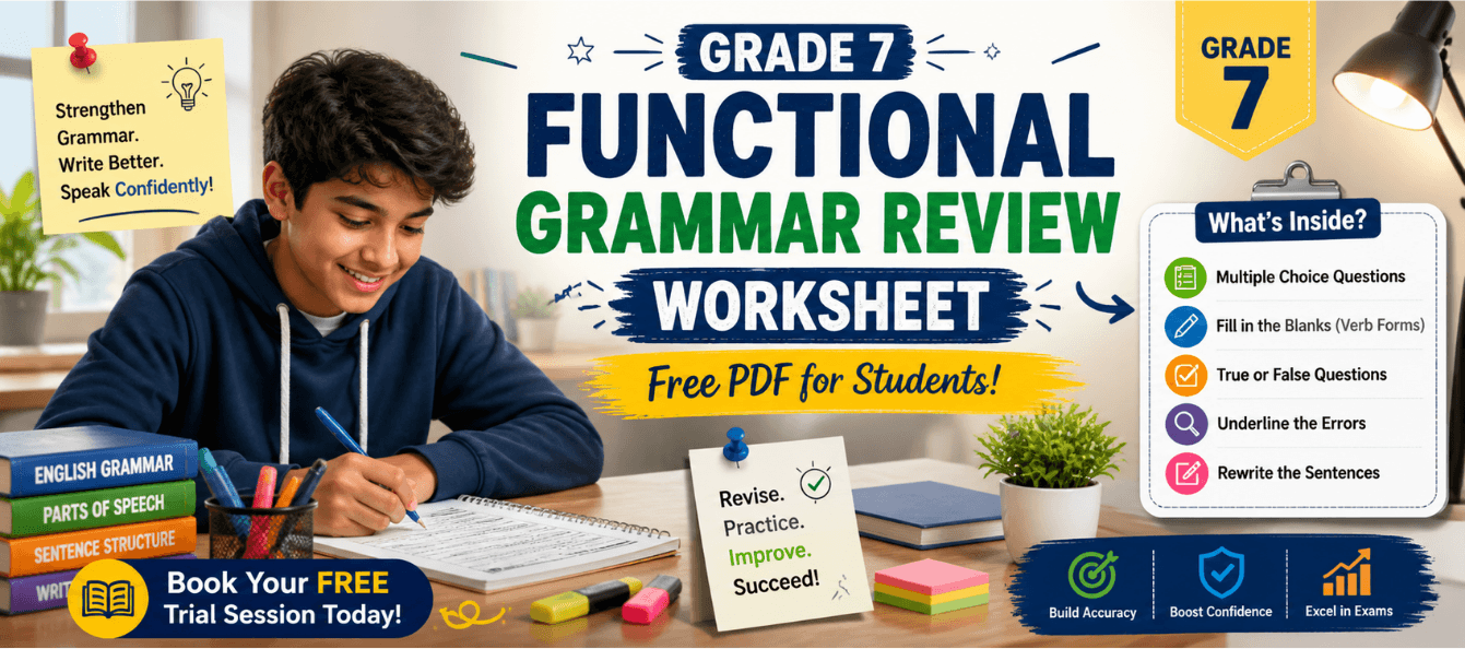 Grade 7 Functional Grammar Review Worksheet [Free PDF for Students].png