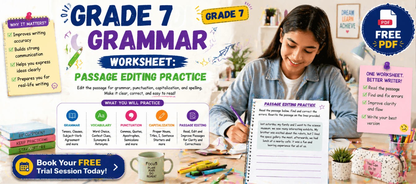 Grade 7 Grammar Worksheet_ Passage Editing Practice [Free PDF].png