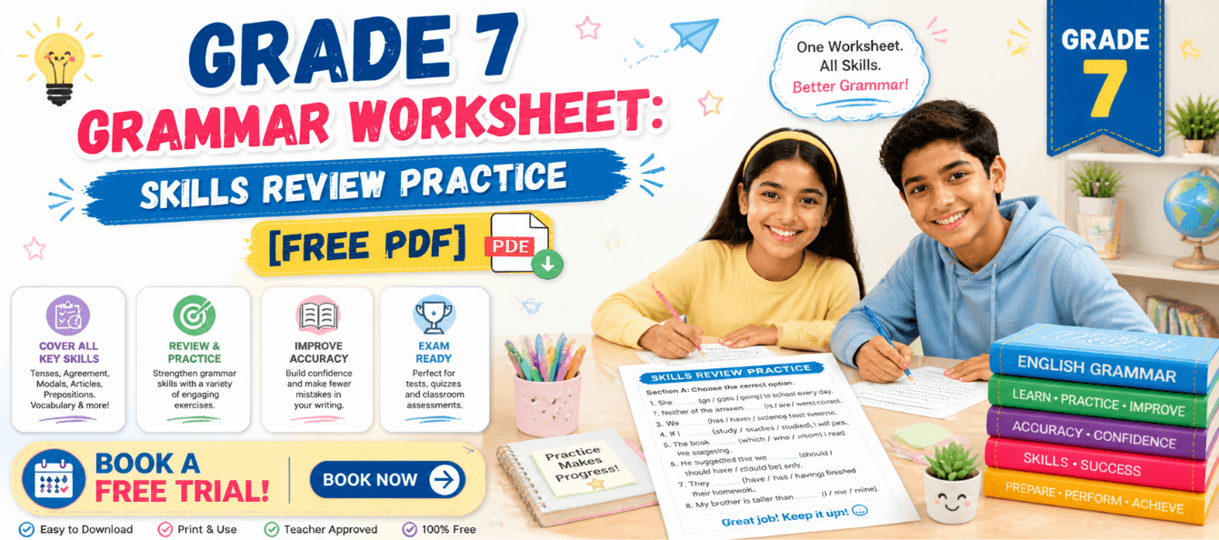 Grade 7 Grammar Worksheet_ Skills Review Practice [Free PDF].png