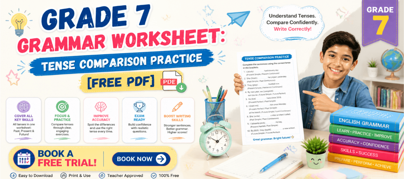 Grade 7 Grammar Worksheet_ Tense Comparison Practice [Free PDF].png