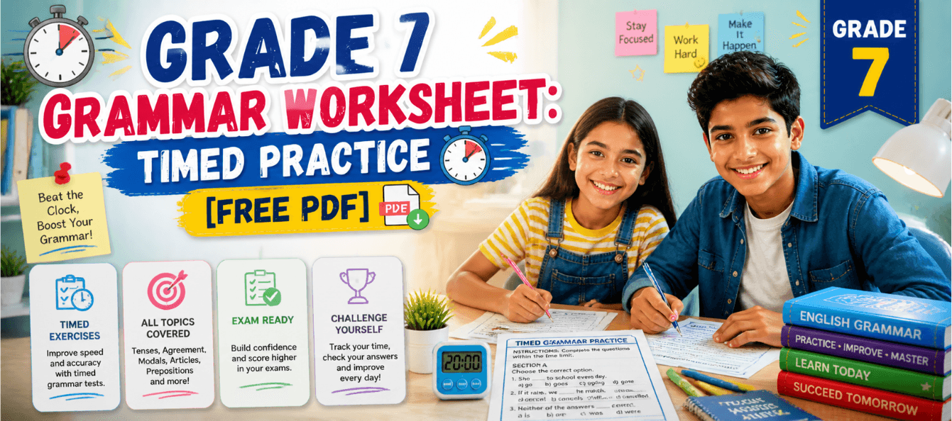 Grade 7 Grammar Worksheet_ Timed Practice [Free PDF].png