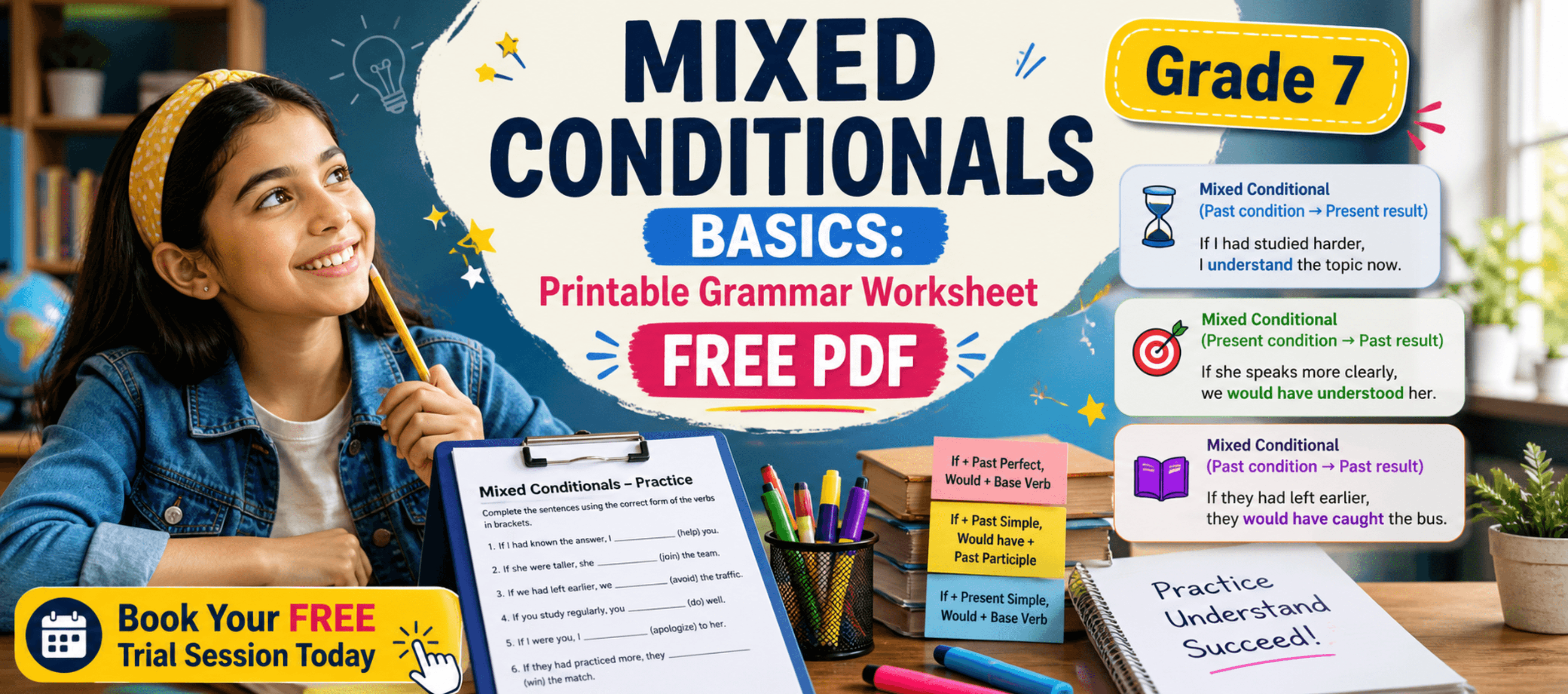 Grade 7 Mixed Conditionals Basics Printable Grammar Worksheet [Free PDF].png