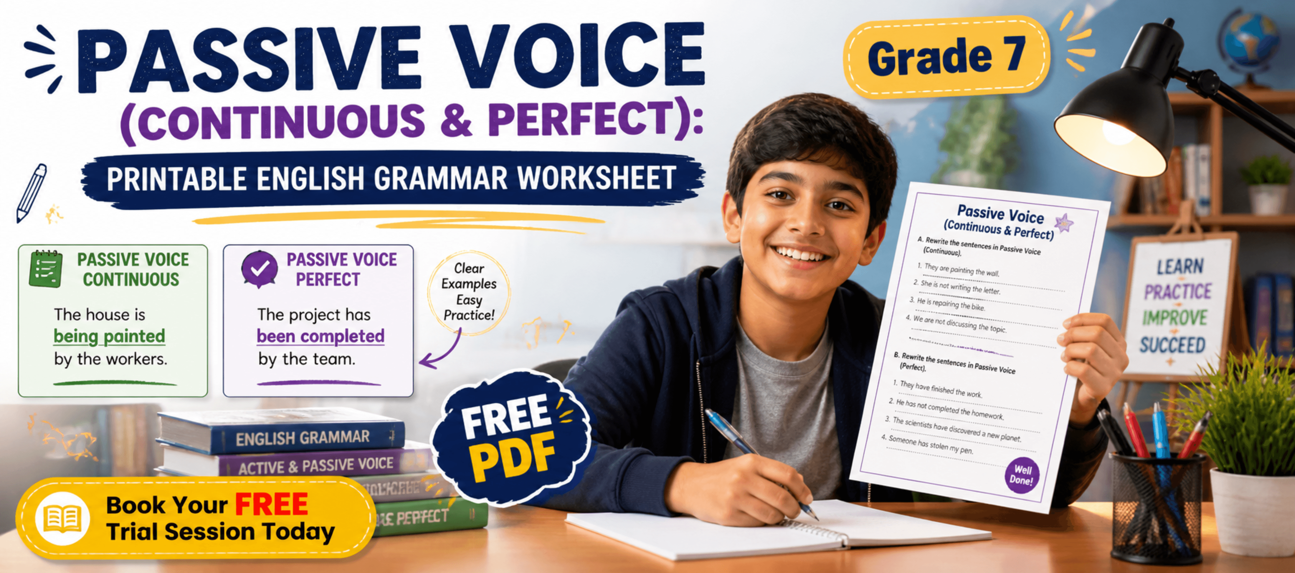 Grade 7 Passive Voice (Continuous & Perfect) Printable English Grammar Worksheet [Free PDF].png
