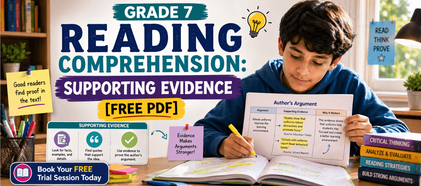 Grade 7 Reading Comprehension_ Supporting Evidence [Free PDF].png