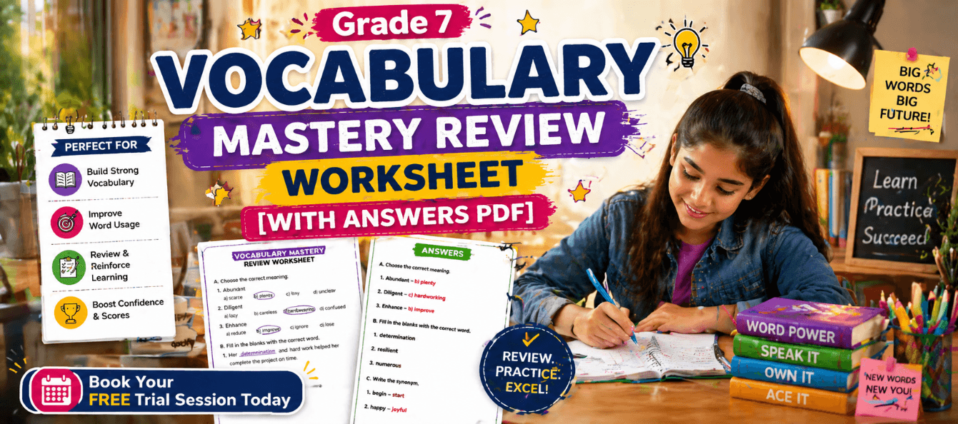 Grade 7 Vocabulary Mastery Review Worksheet [With Answers PDF].png