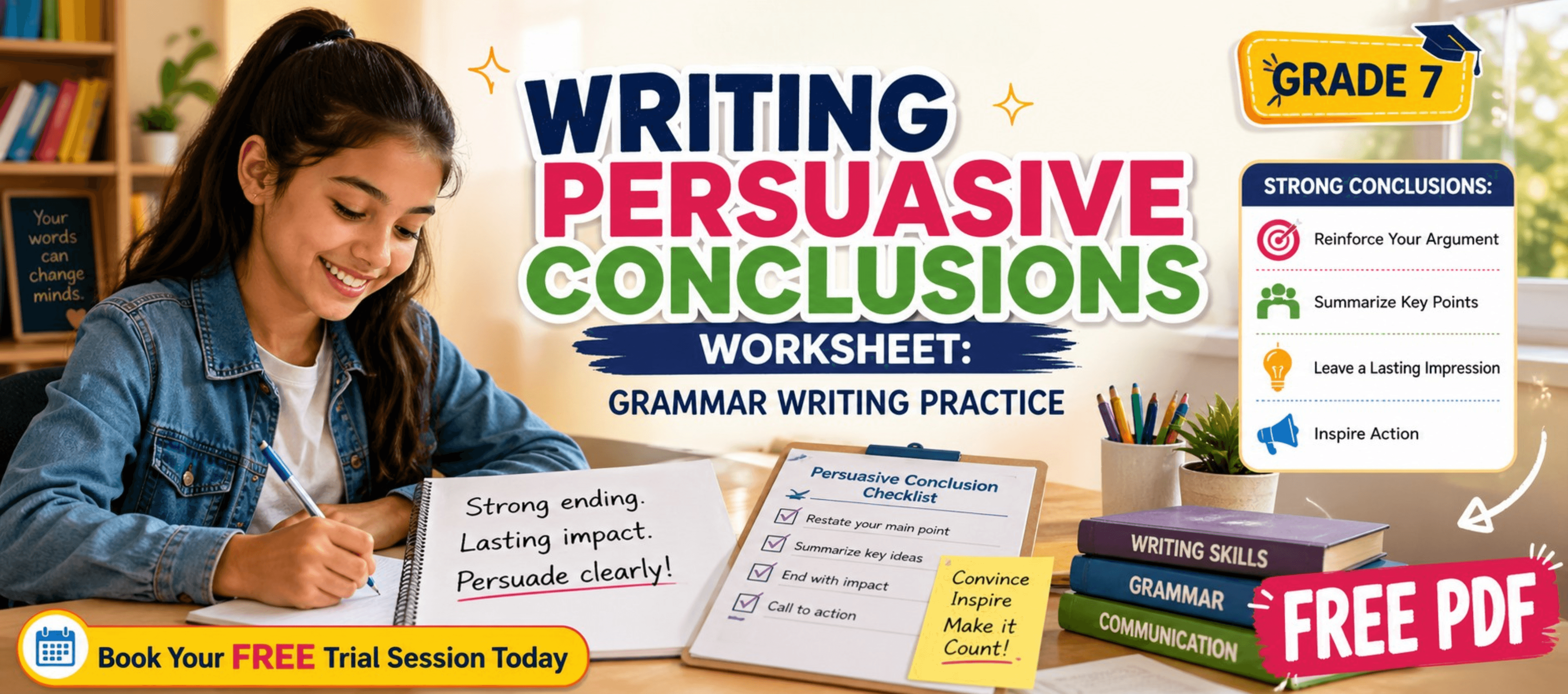 Grade 7 Writing Persuasive Conclusions Worksheet Grammar Writing Practice [Free PDF].png