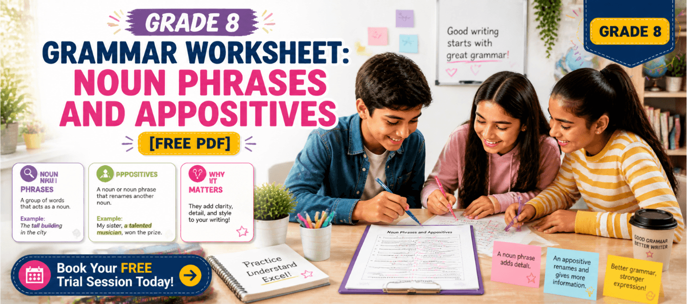 Grade 8 Grammar Worksheet_ Noun Phrases and Appositives [Free PDF].png