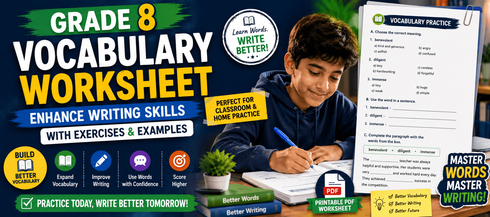 Grade 8 Vocabulary Worksheet Enhance Writing Skills with Exercises & Examples.png