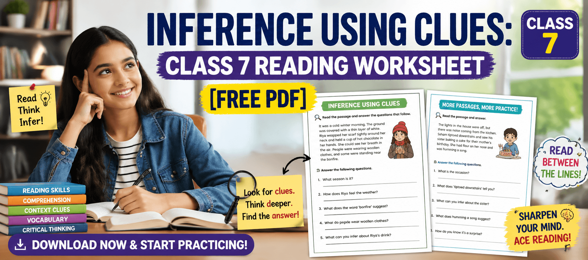 Inference Using Clues: Class 7 Reading Worksheet [Free PDF].png