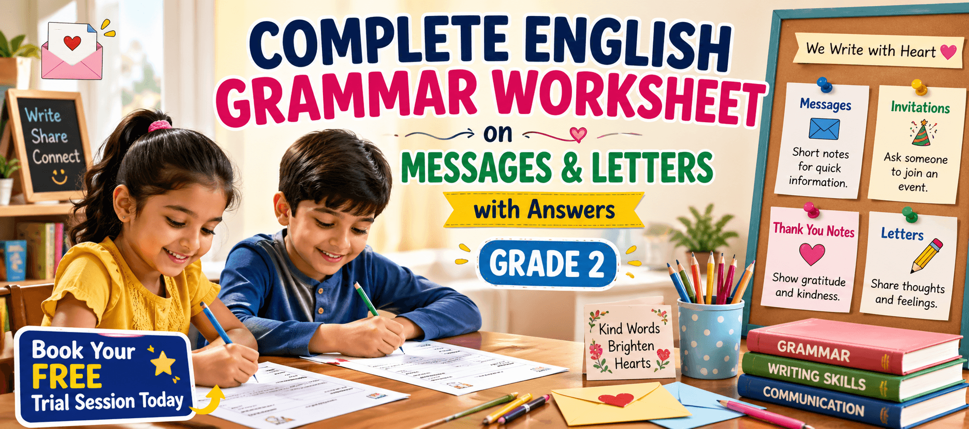 Interactive English Worksheet on Messages & Letters for Kids.png