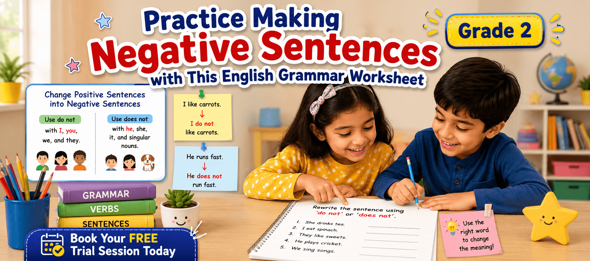 Interactive Negative Sentences Exercises for Class 2.png