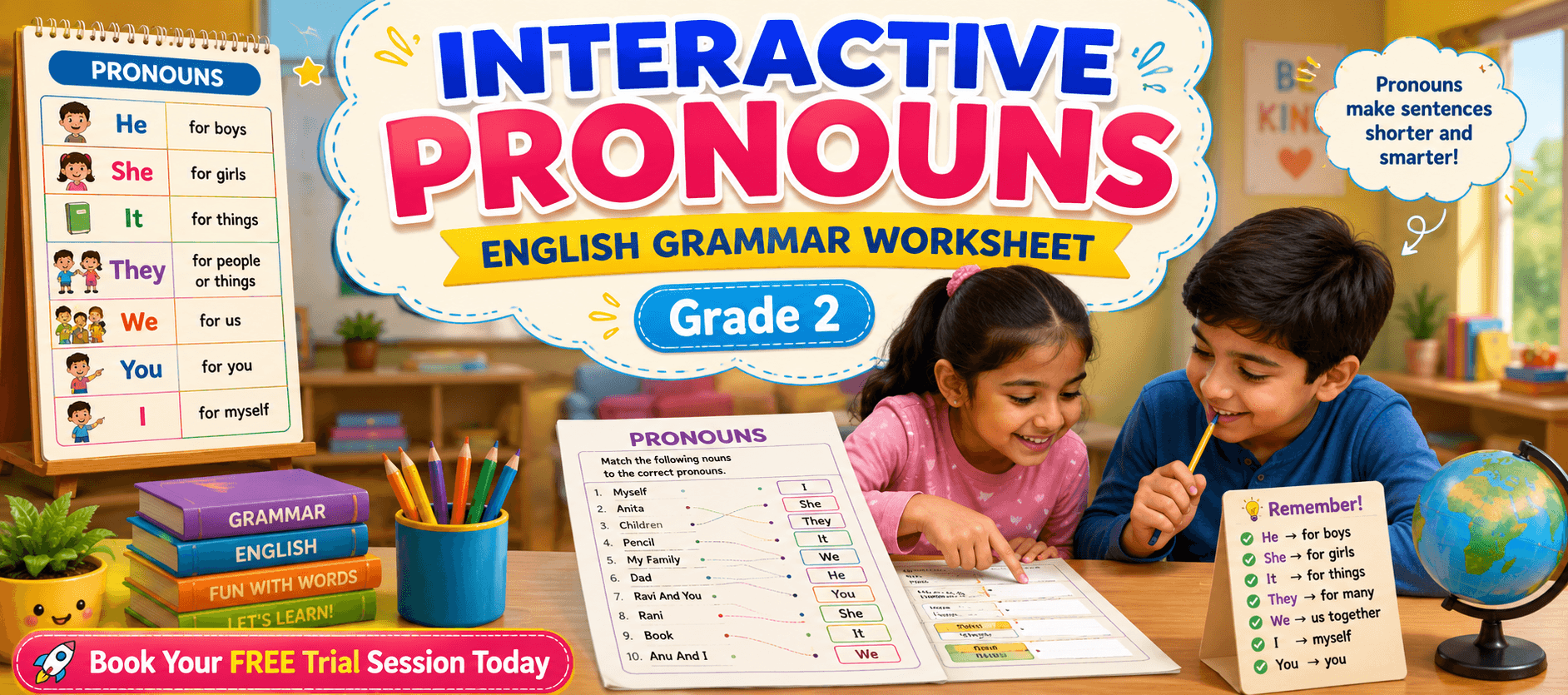 Interactive Pronouns Grammar Exercises for Class 2 Kids.png