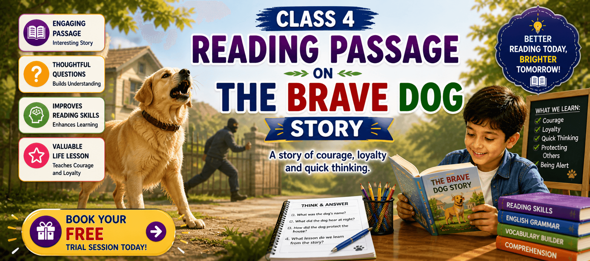 Interactive Reading Worksheet on The Brave Dog Story.png