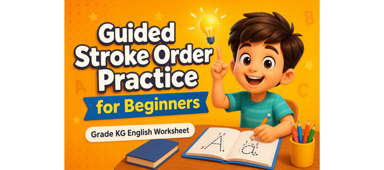KG Writing Practice Worksheet on Guided Stroke Order for Beginners.png