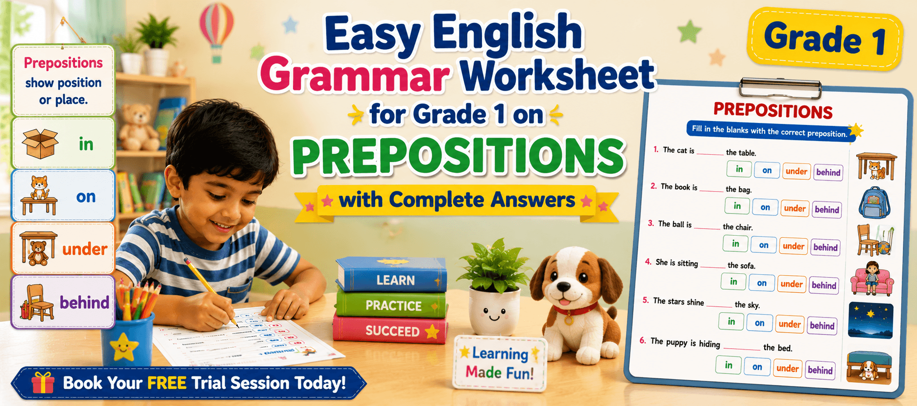 Learn Prepositions with Class 1 Grammar Worksheets.png