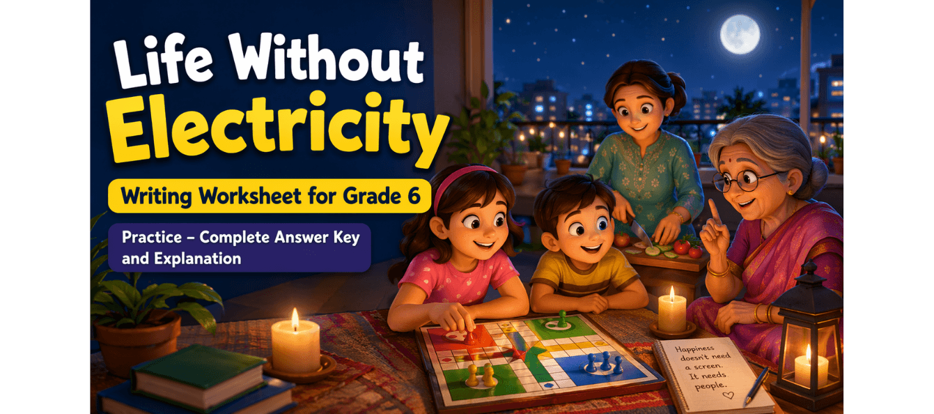 Life Without Electricity Writing Worksheet for Grade 6 Practice.png