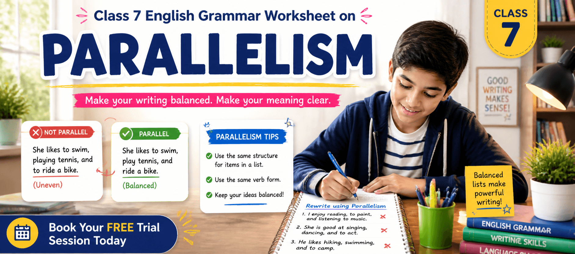 Master Parallelism in Grammar Grade 7 Worksheet for Students.png