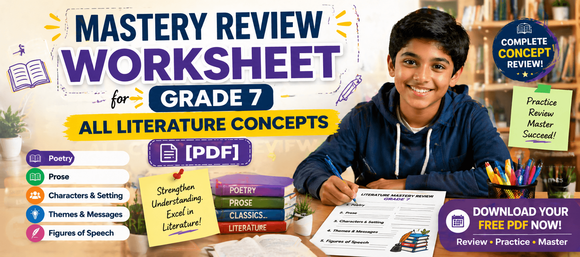 Mastery Review Worksheet for Grade 7: All Literature Concepts [PDF].png