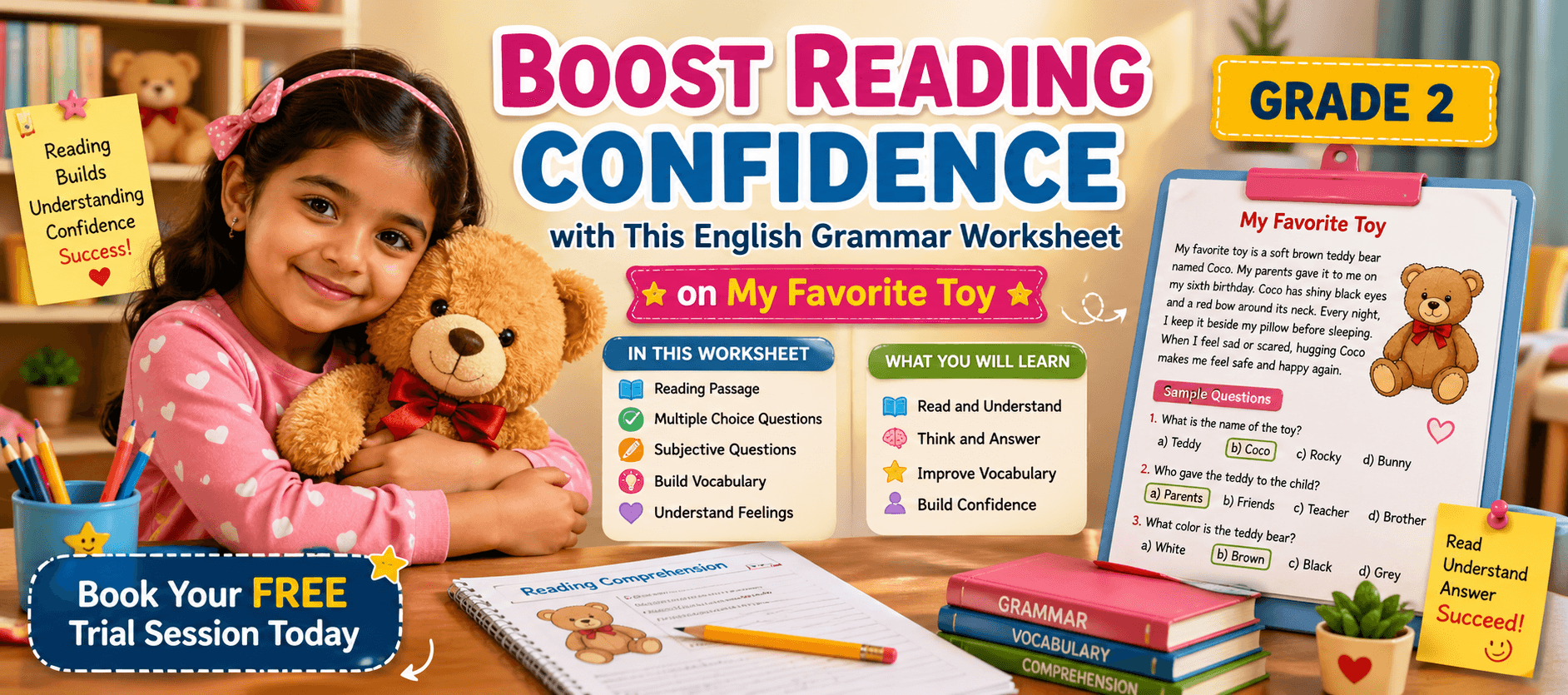 My Favorite Toy Reading Worksheet for Class 2 Kids.png