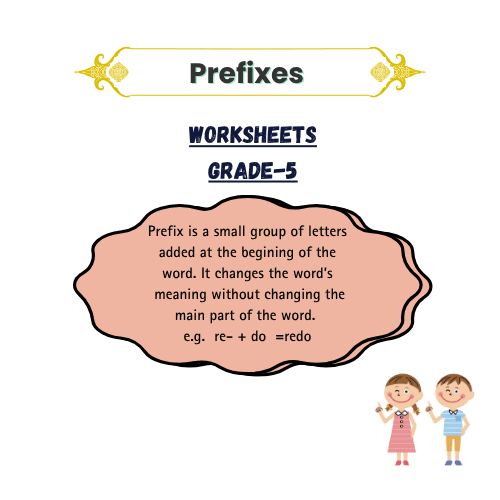 Prefixes un‑ re‑ dis‑ mis‑ English Worksheet Gd 5