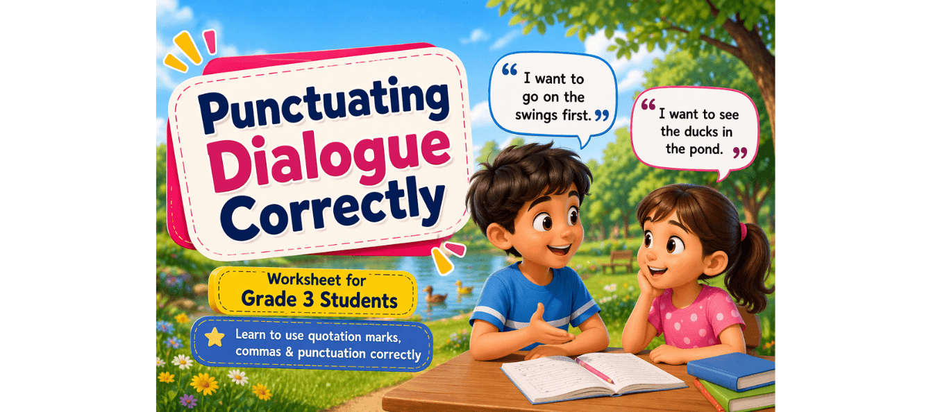 Punctuating Dialogue Correctly Worksheet for Grade 3 Students.png