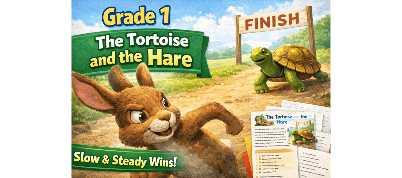Reading Passage for Grade 1 Tortoise & Hare Printable PDF.png