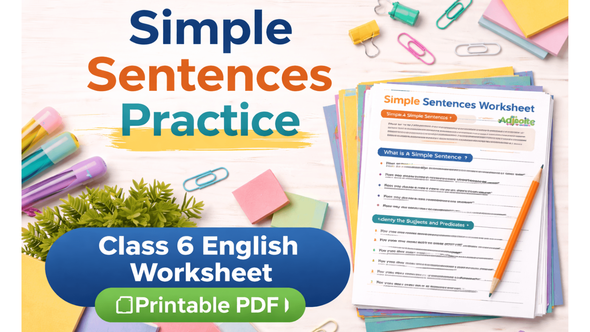 Simple Sentences Practice  Class 6 English Worksheet [Printable PDF].png