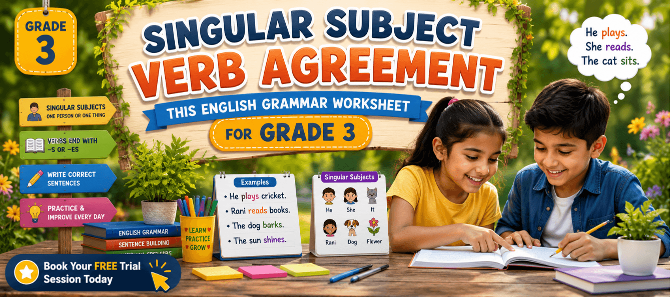 Singular Subject Verb Agreement Worksheet for Class 3.png