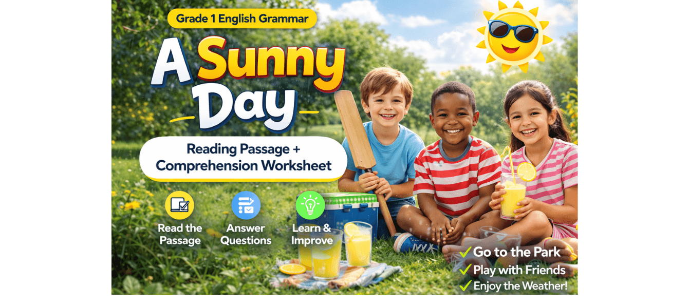 Sunny Day Reading Comprehension for Class 1 Printable.png