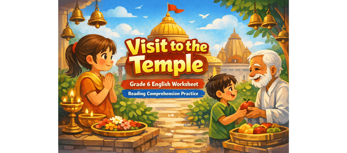 Temple Visit Writing Task in This Grade 6 Practice Worksheet.png