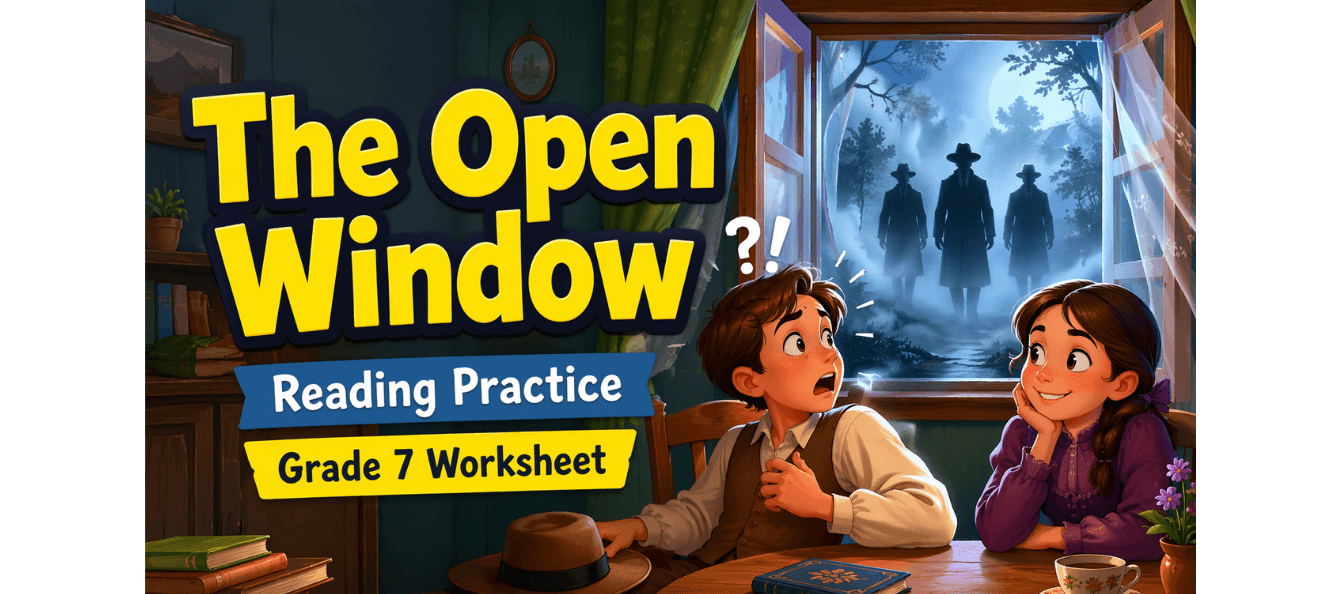 The Open Window by Saki Worksheet for Grade 7 Practice.png